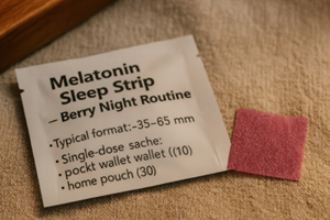 Berry flavor melatonin oral dissolving sleep film